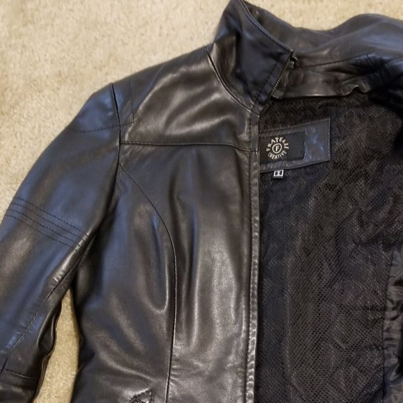 Black leather jacket size S - Picture 7 of 12